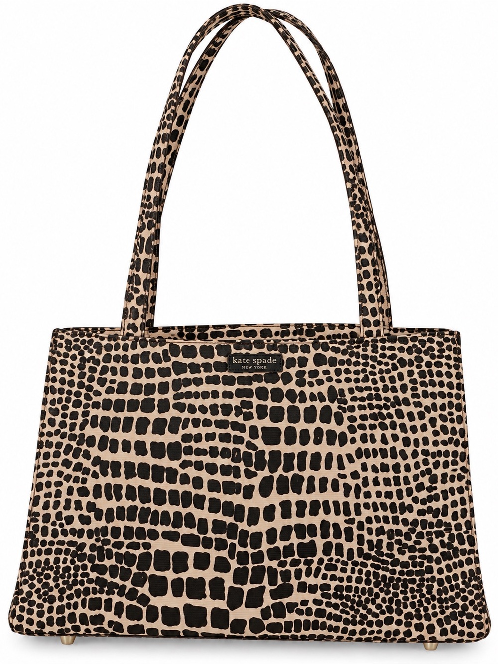 kate spade Leopard-Print Shoulder Tote in Tan and Black